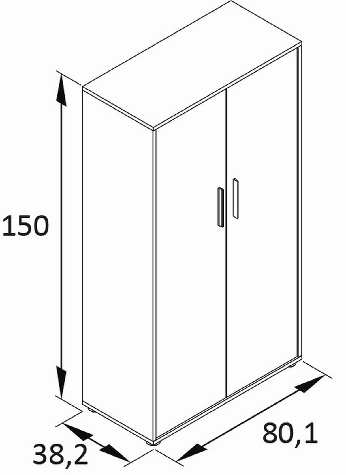 AKTENSCHRANK Metz Anthrazit/Beige B: 80,1cm - Beige/Anthrazit, MODERN, Holzwerkstoff (80,1/150/38,2cm) - MID.YOU