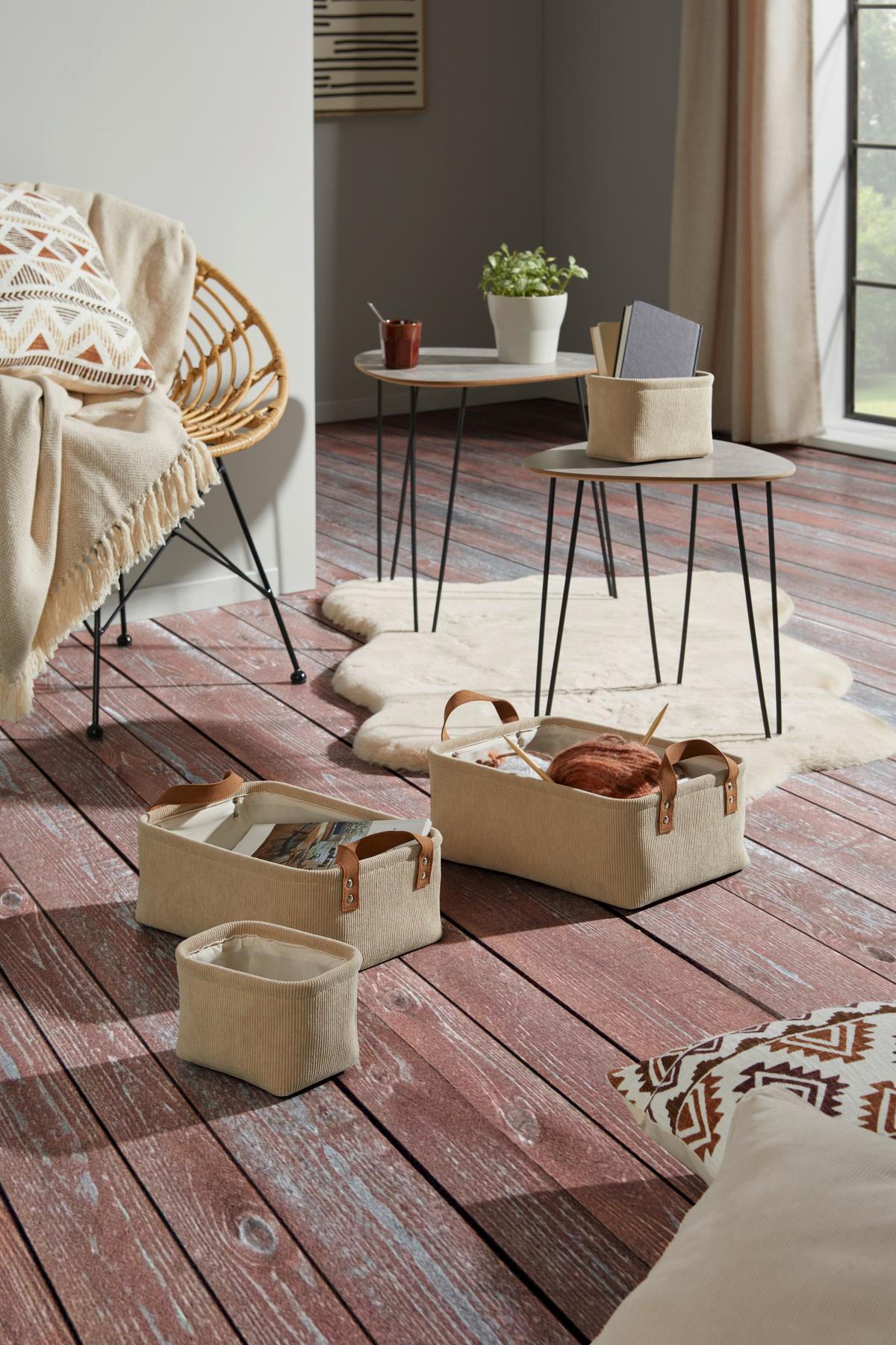 Korb Krisi - S - Beige, Basics, Kunststoff/Textil (18/13/12cm) - James Wood