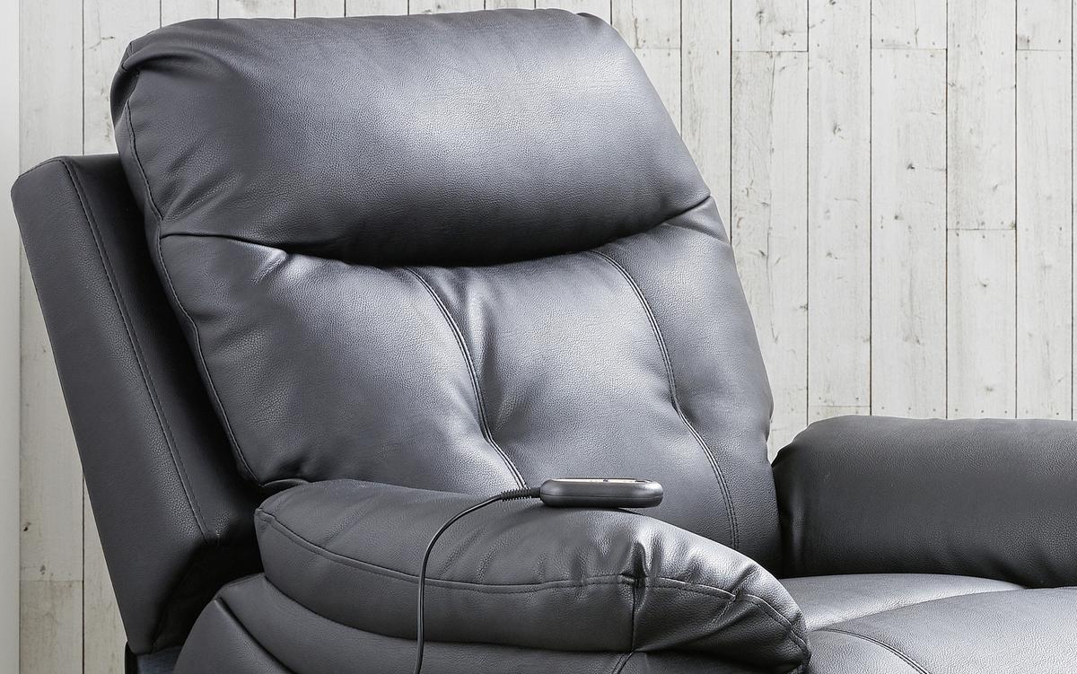 Relax Fotel Mario - fekete, Konventionell, műanyag/textil (89/107-79/94-165cm) - James Wood