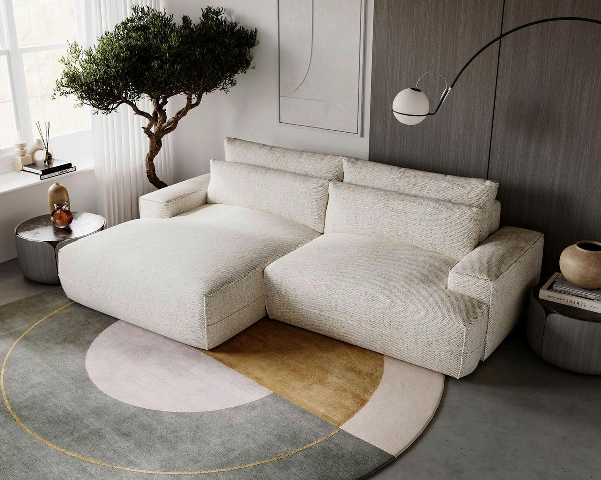 Fresh Beige S: 156x272 cm - Beige/Schwarz, Design, Textil (156/272cm) - Livetastic