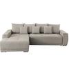 Ecksofa Madeleine Beige S: 204x280cm - Beige/Silberfarben, Design, Textil (204/280cm) - MID.YOU