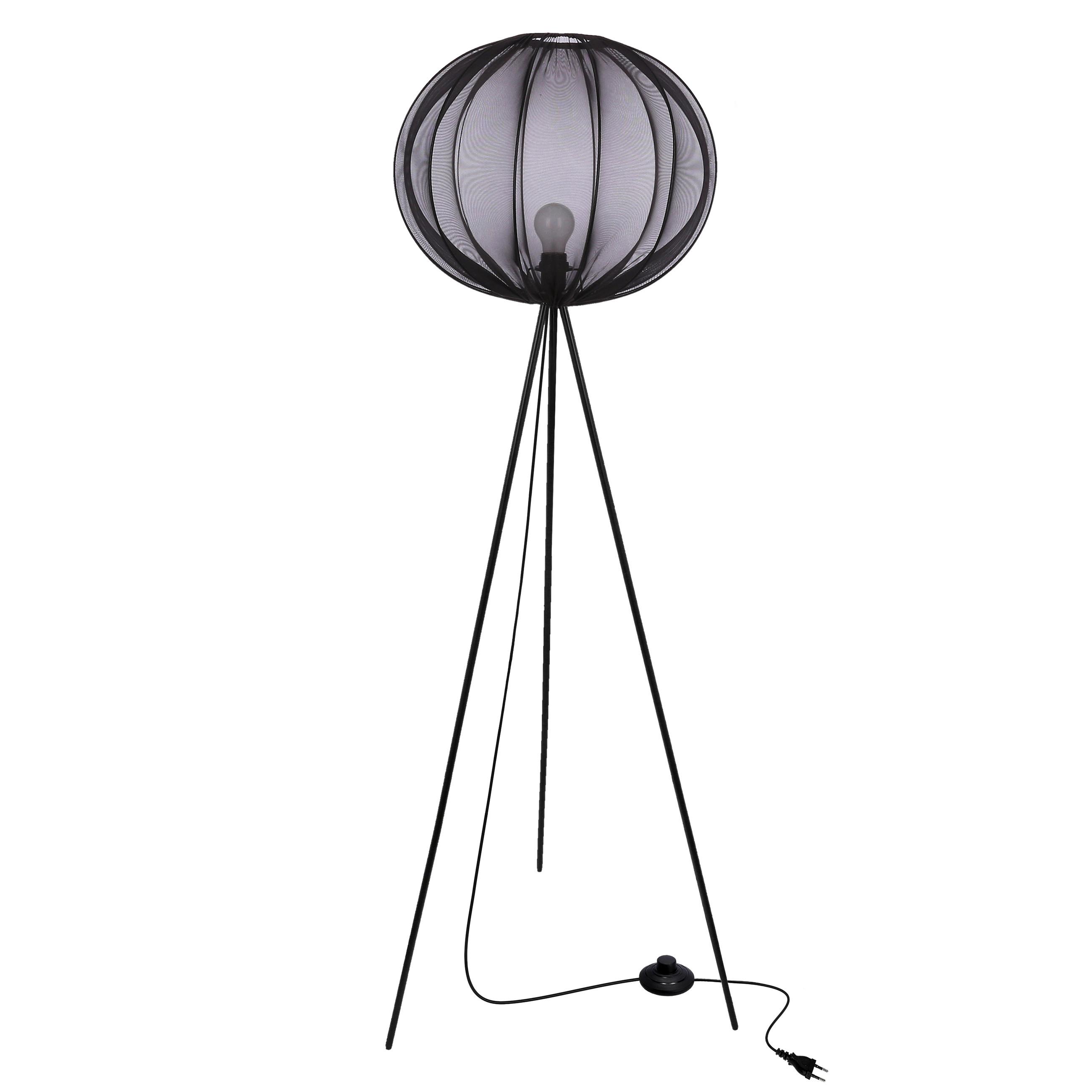 Stehleuchte 51-41944 Mellow - Schwarz, KONVENTIONELL, Kunststoff/Metall (52/52/161cm)