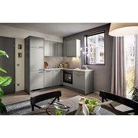 Eckküche Pn105 - Hellgrau/Graphitfarben, MODERN, Holzwerkstoff (218,2/186,6cm) - Pino