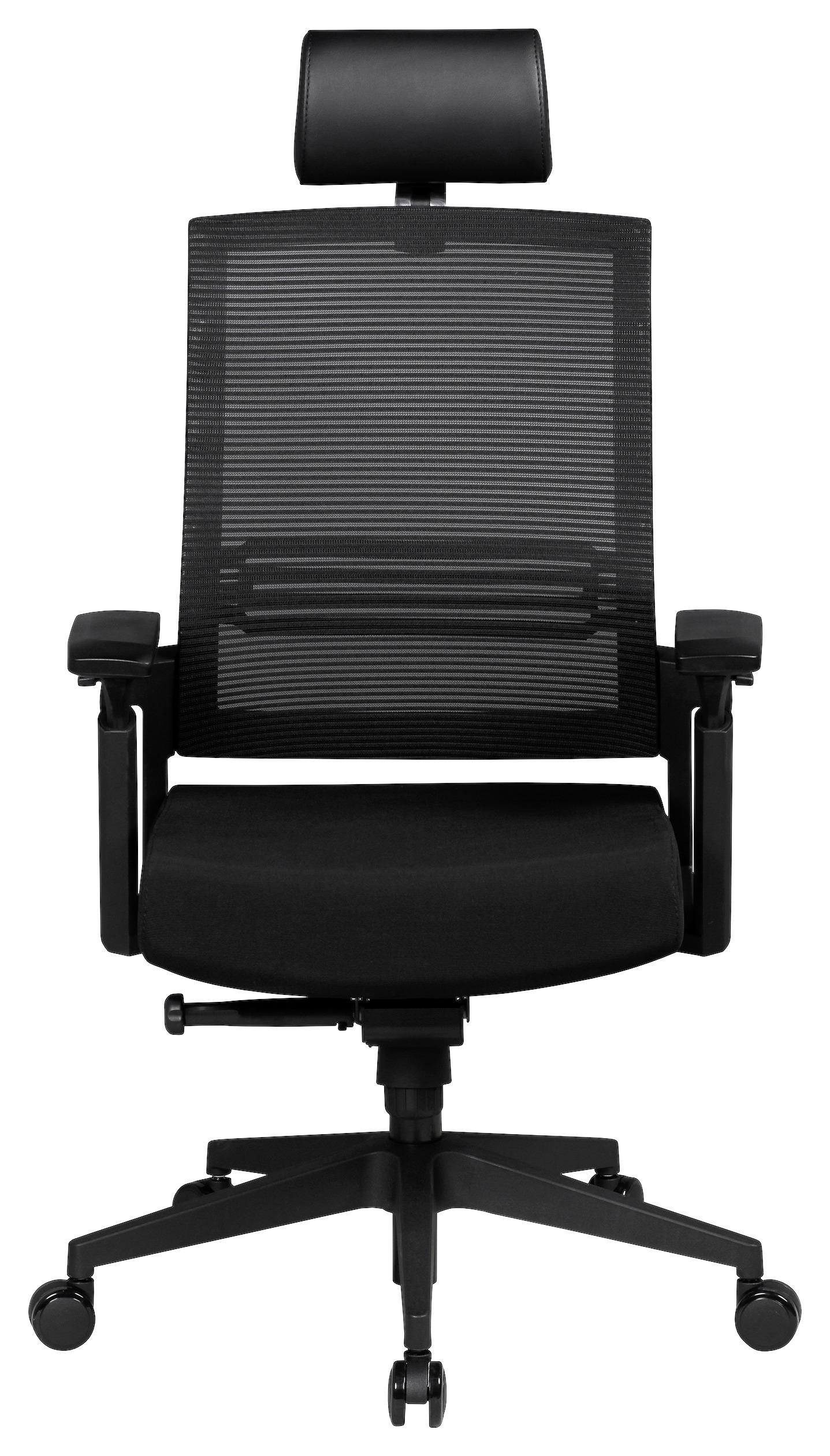 Kancelárske kreslo APOLLO A1 čierna - čierna, Modern, textil/plast (65/120/65cm) - MID.YOU