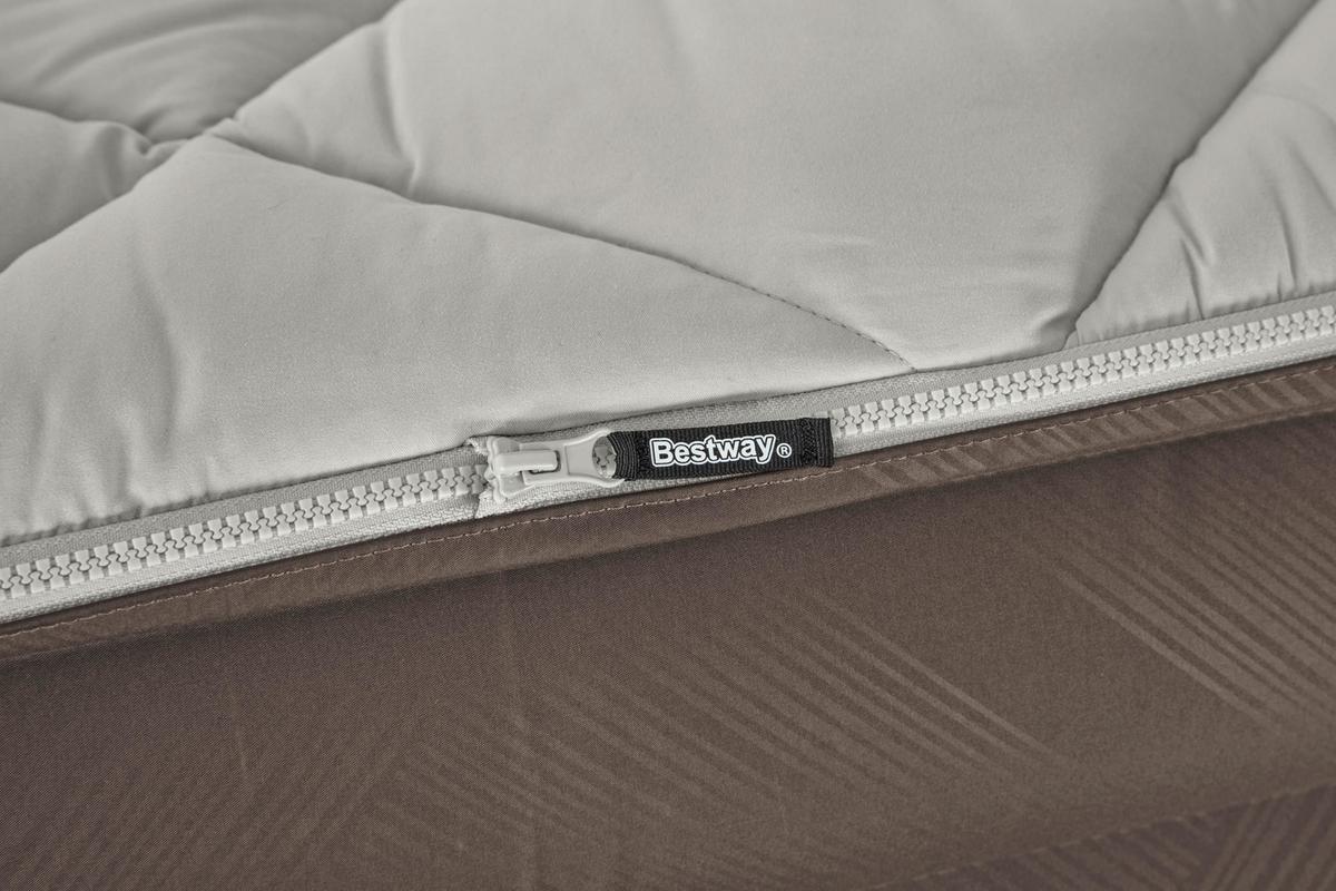Luftbett Gloria 203x152x51 Cm Bis 350kg, Inkl. Pumpe - Braun/Grau, KONVENTIONELL, Kunststoff/Metall (203/152/51cm) - Bestway