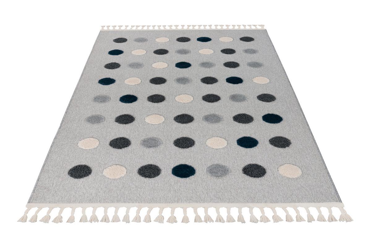 Flachwebteppich My Fano 394 Dots 160x230 - Multicolor/Schwarz, Basics, Textil (160/230cm) - Obsession