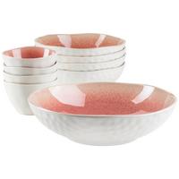 Schüsselset Frozen Steinzeug 9--Teilig. D: 10,5-26 Cm - Beere, Trend, Keramik - Mäser
