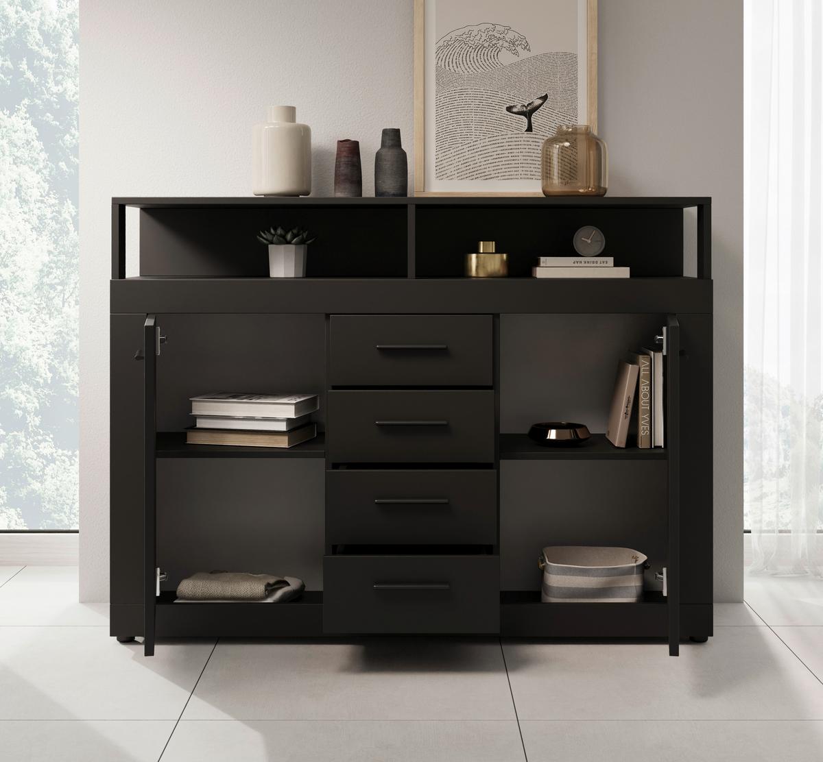 Kommode Lupo Anthrazit B: 119 Cm - Anthrazit, Design, Holzwerkstoff (119/96/32cm) - MID.YOU