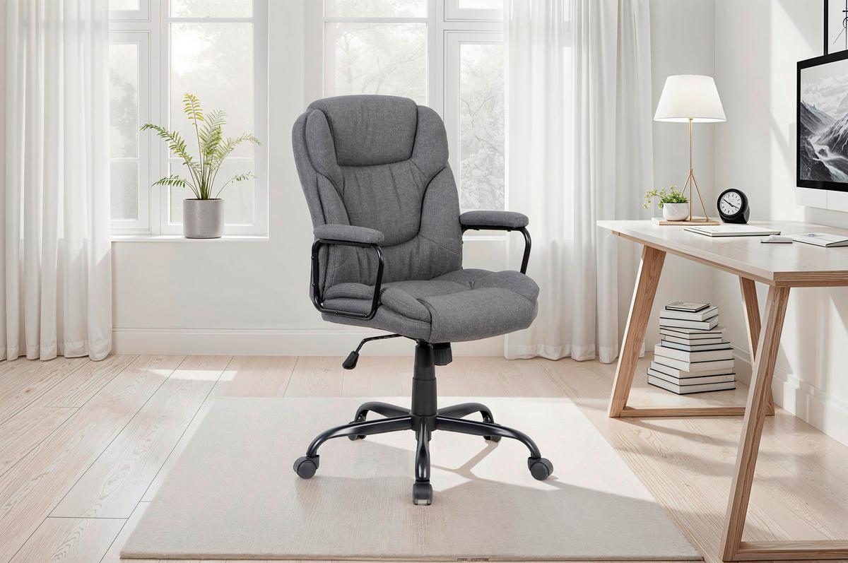 Chefsessel Sting - Schwarz Hochglanz/Schwarz, MODERN, Textil/Metall (57/109/67cm) - MID.YOU