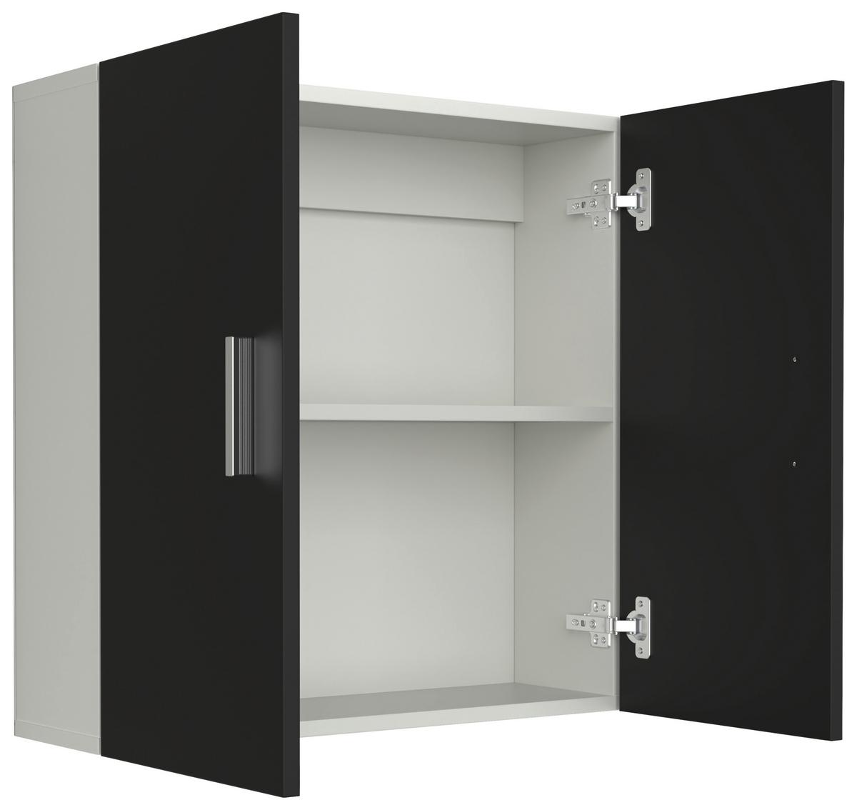 Hängeschrank Zalo Schwarz, Weiß, B: 60cm - Schwarz/Weiß, MODERN, Holzwerkstoff (60/60/18cm) - MID.YOU