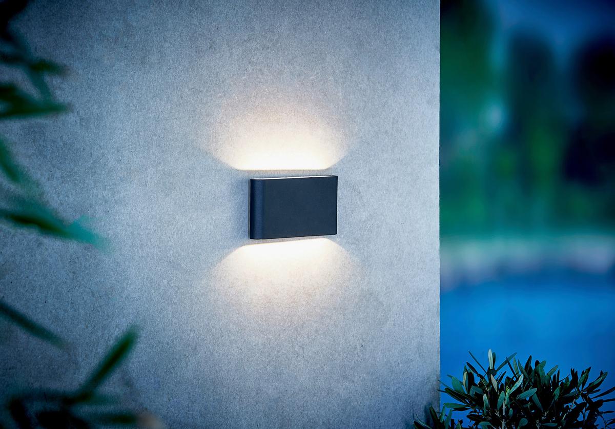 Außenwandleuchte Schwarz L: 17,5 Cm - Schwarz, Design, Metall (17,5/3/9cm) - Nordlux