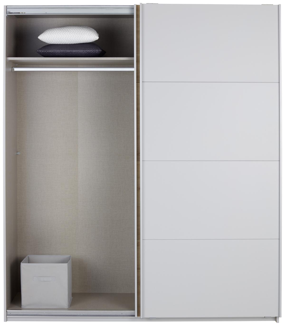 Schwebetürenschrank 226 cm Feldkirch 8, Grau/Eiche Dekor - Eichefarben/Grau, MODERN, Holzwerkstoff (226/210/62cm)