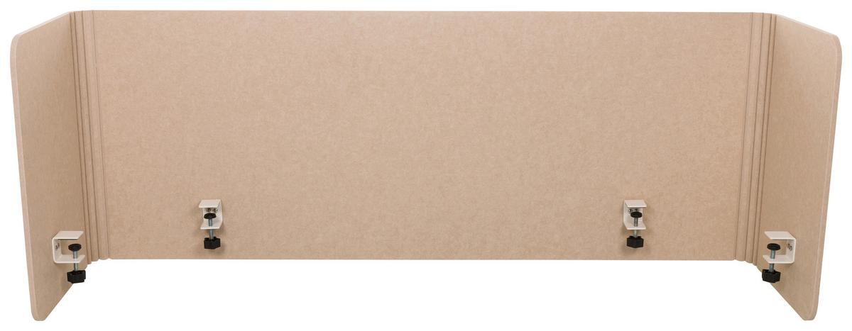 Trennwand Flexmiut U - Beige, Basics, Kunststoff/Textil (160/40/2cm) - MID.YOU