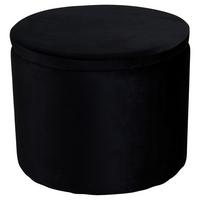 Pouf Dunken - Schwarz, Design, Textil (51/43/51cm) - Livetastic