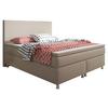 Boxspringbett Mit Topper 180x200 Cm King Size-F - Silberfarben/Cappuccino, KONVENTIONELL, Textil (180/115/210cm) - MID.YOU