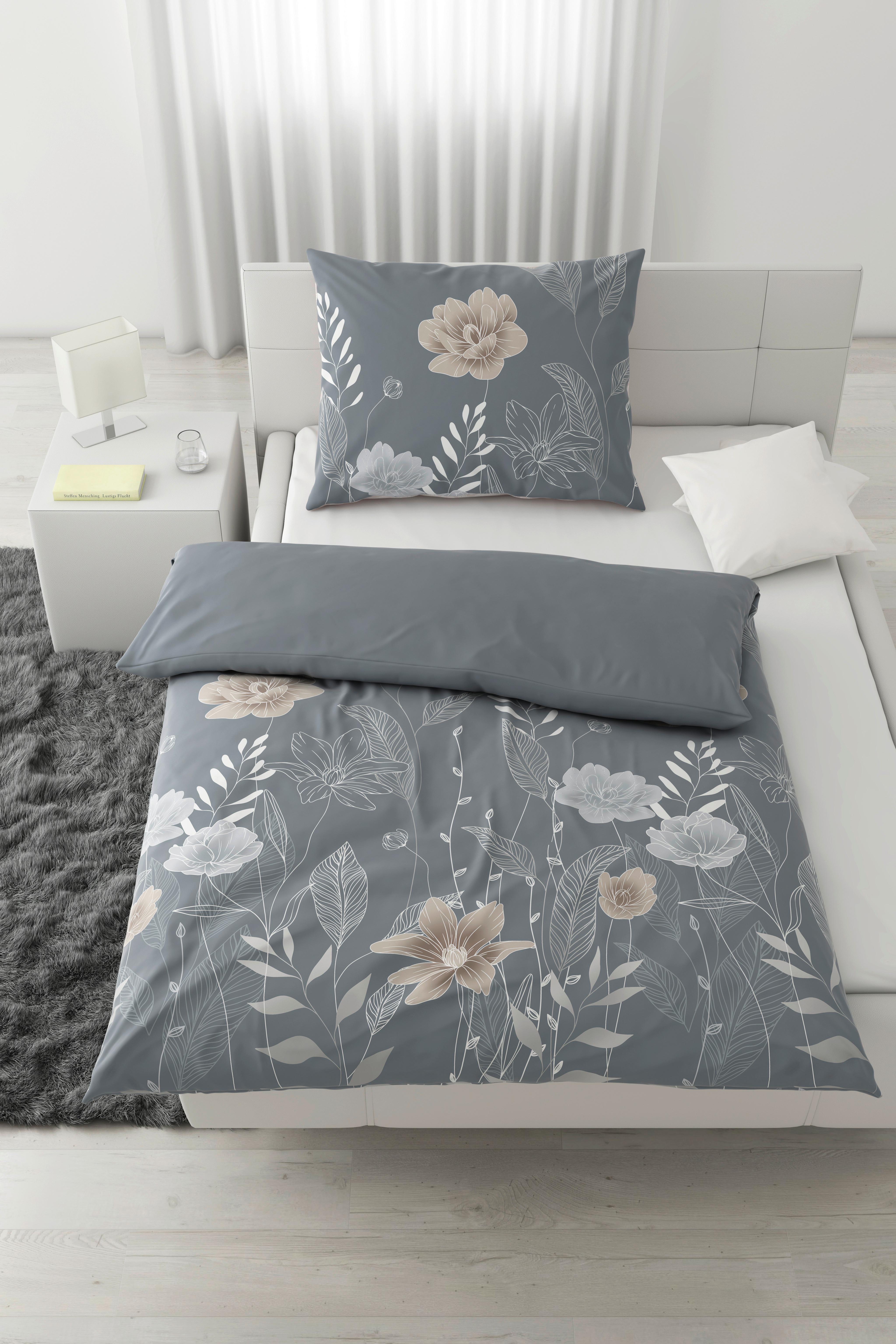 Povlečení Nala, 70/90 140/200cm - šedá, Romantický / Rustikální, textil (140/200cm) - Mömax