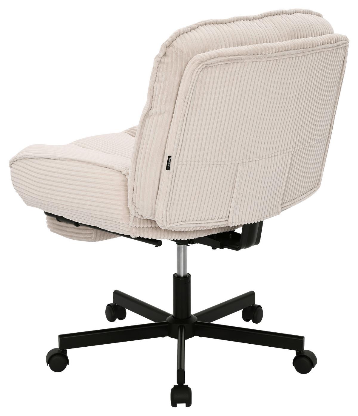 Drehstuhl Ahrhus Beige B: 67 cm - Beige/Schwarz, MODERN, Holz/Kunststoff (67/84.5-92.5/73,5cm) - Livetastic