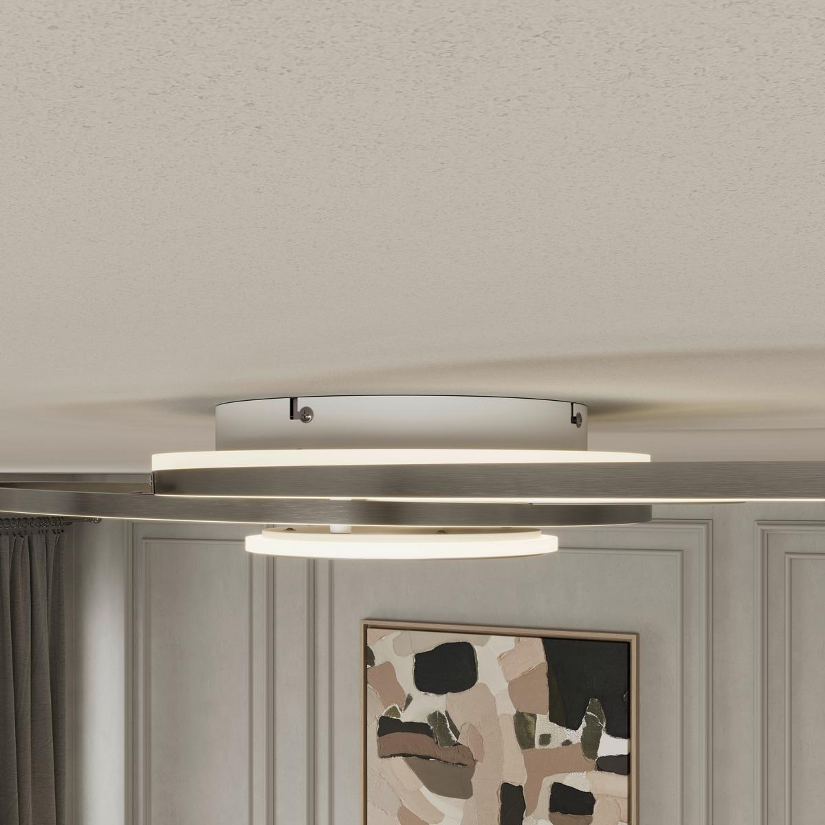 Led Mennyezeti Lámpa Celine - krómszínű/Pezsgő, Basics, műanyag/fém (65/83/7cm) - Luca Bessoni