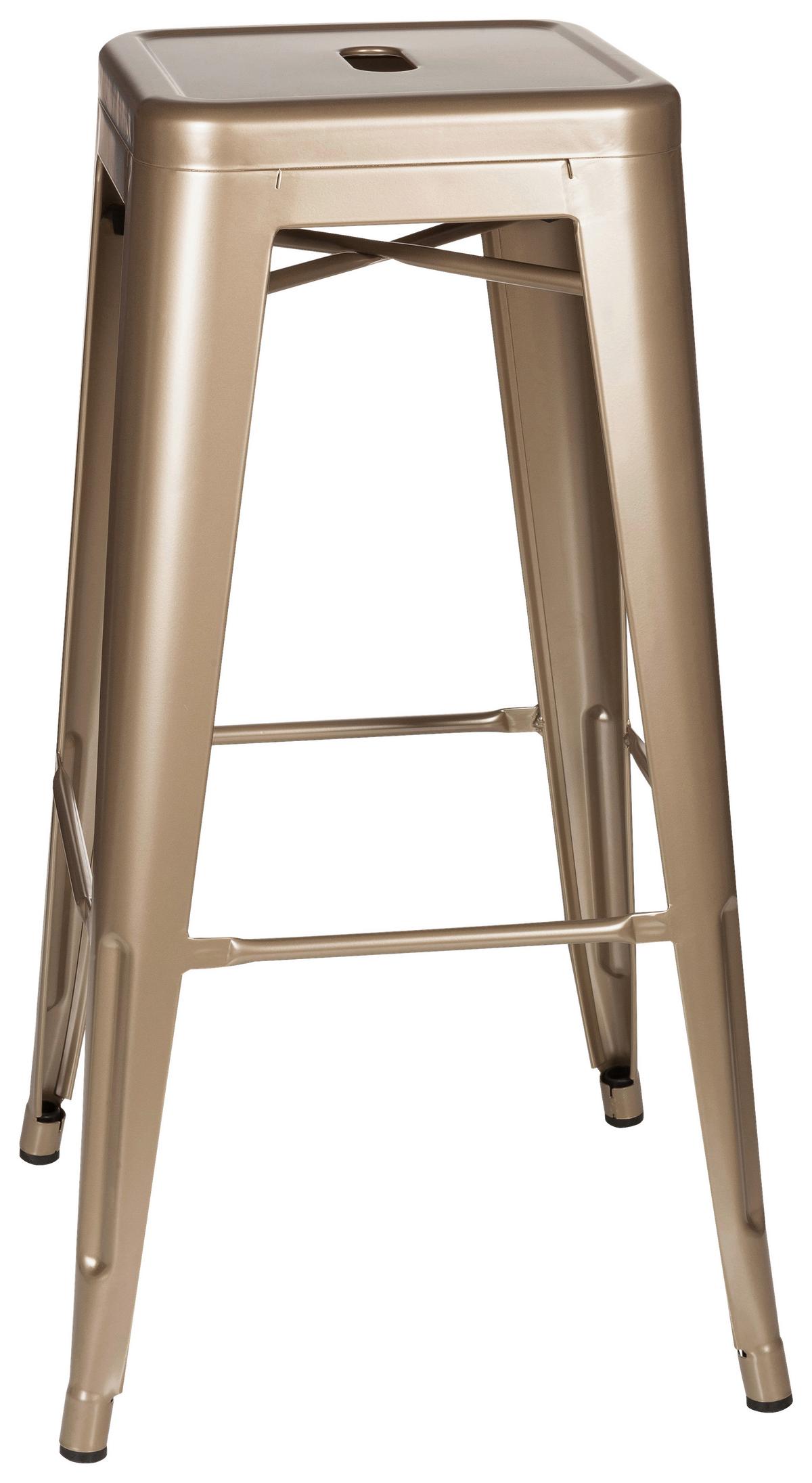 Barhocker Vantaggio High stapelbar Champagner - Champagner, Basics, Metall (44/77/44cm) - MID.YOU