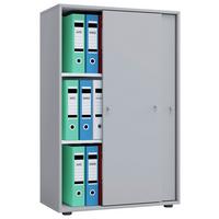 Aktenschrank versperrbar Lona XL Grau B: 70 cm - Grau, Basics, Holzwerkstoff (70/111/37cm) - MID.YOU