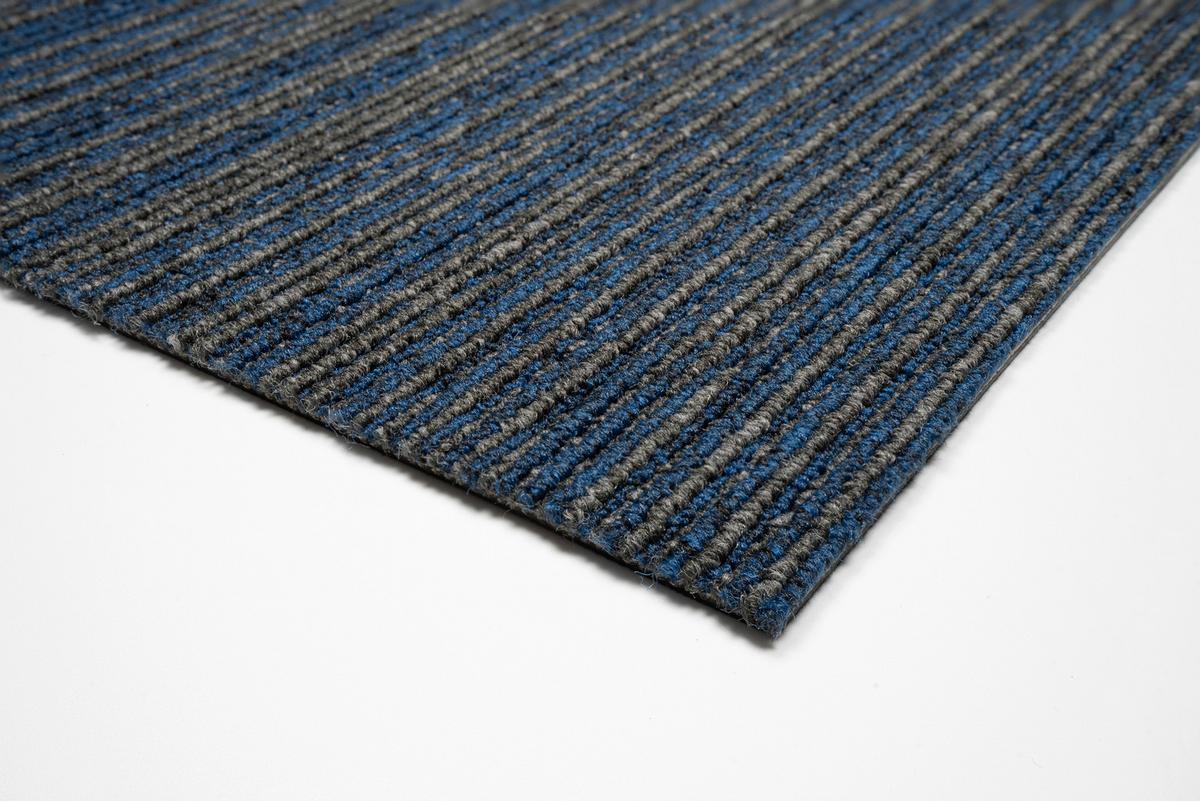 Teppichfliese Blau/Grau Ambition 50x50 cm Florhöhe 3mm - Blau/Grau, Basics, Textil (50/50cm)