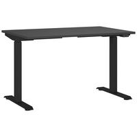Schreibtisch Schwarz/graphitfarben L: 120cm - Schwarz/Graphitfarben, MODERN, Holzwerkstoff/Metall (120/80/72-120cm) - Germania