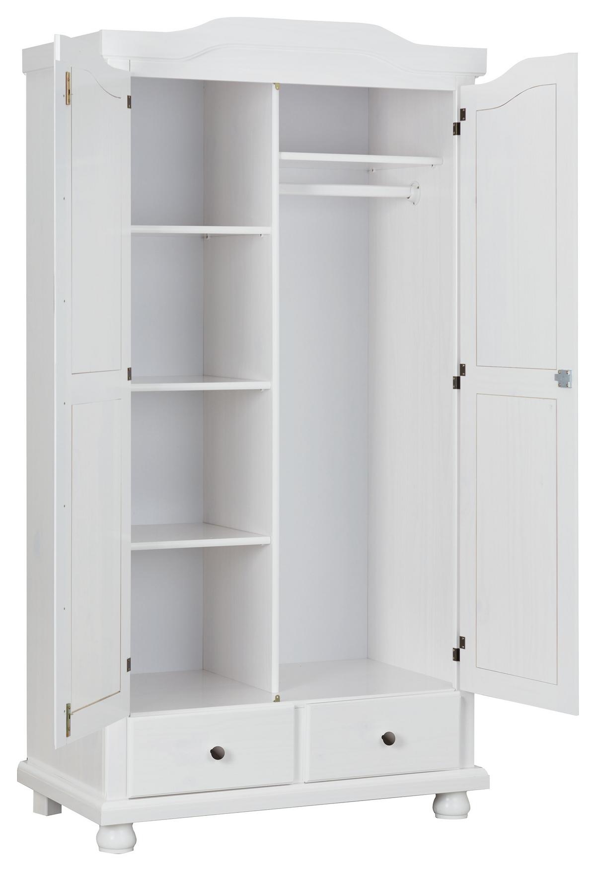 Nyílóajtós Szekrény Reutte 104/198 Cm - fehér, Konventionell, fa (104/198/56cm) - Livetastic
