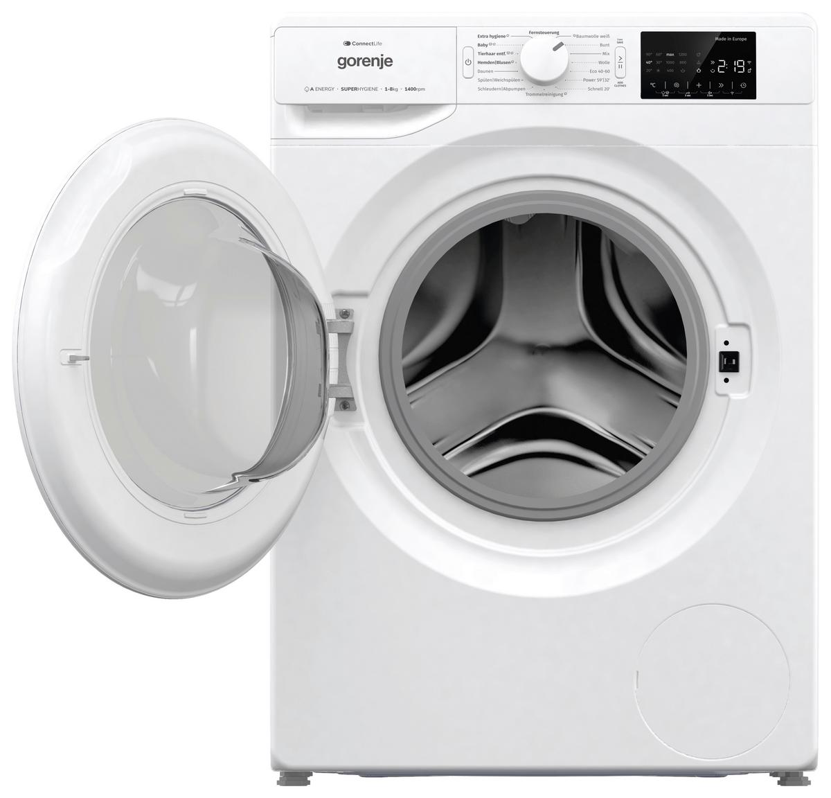 Waschmaschine Wpnei84a1dts - Weiß, Basics, Glas/Kunststoff (60/85/54,5cm) - Gorenje