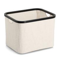 Aufbewahrungskörbchen Kunststoff, creme/Schwarz - Creme, Basics, Kunststoff (40,5/33/30cm) - Zeller Present