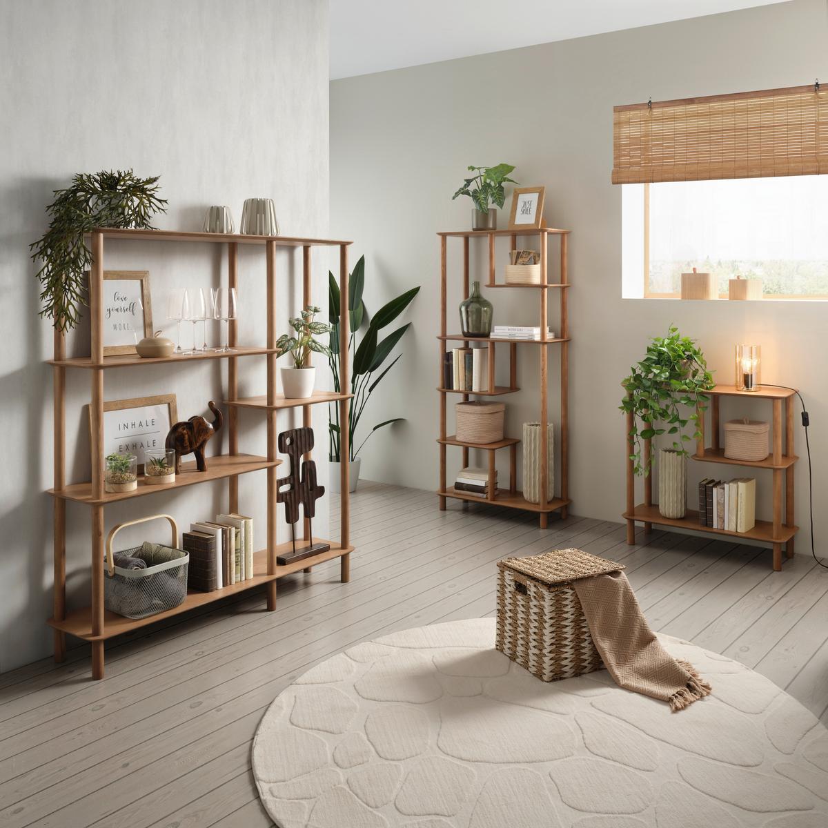 Regál MATS, prírodná farba - prírodná farba, Modern, drevo/kompozitné drevo (75/75/30cm) - Premium Living