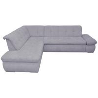 Ecksofa Mit Schlaffunktion Moric Grau Mikrofaser - Chromfarben/Grau, KONVENTIONELL, Textil (216/273cm) - MID.YOU