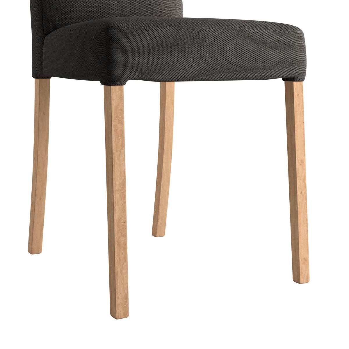 Vierfußstuhl Emma Ii Webstoff Anthrazit, B: 43 Cm - Eichefarben/Anthrazit, KONVENTIONELL, Holz/Textil (43/91/58cm)