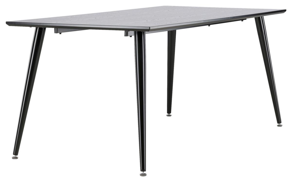 Esstisch Dipp - Schwarz, Design, Holzwerkstoff/Metall (180/90/75cm) - Livetastic