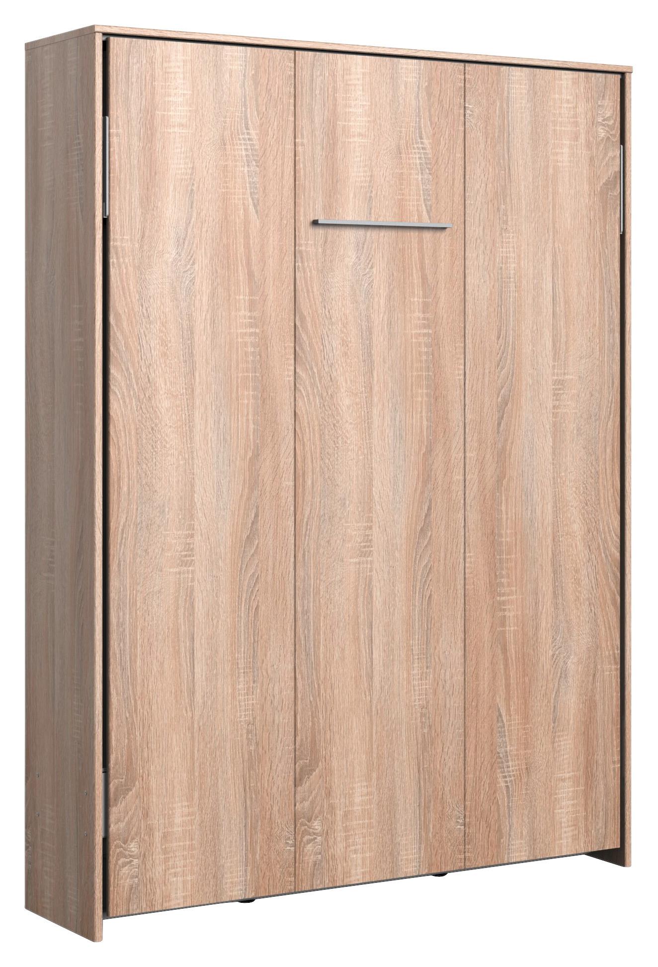 Schrankbett mit Lattenrost 140x200 cm Juist Eiche Dekor - Eichefarben, KONVENTIONELL, Holz/Holzwerkstoff (140/200cm) - MID.YOU