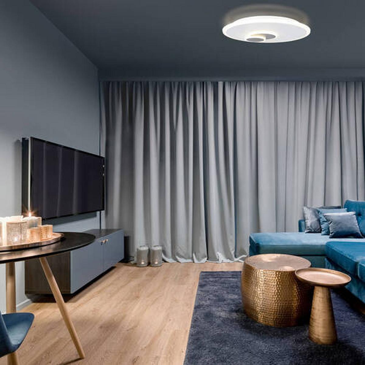 LED-Deckenleuchte Ø 47 cm 3-Fach dimmbar - Weiß, Design, Metall (47/6cm) - Näve