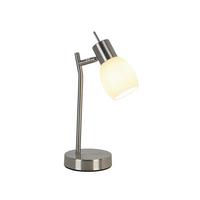 STOLNÍ LAMPA NORMAL - bílá/barvy niklu, Konvenční, kov/sklo (16/11/31cm) - Mömax