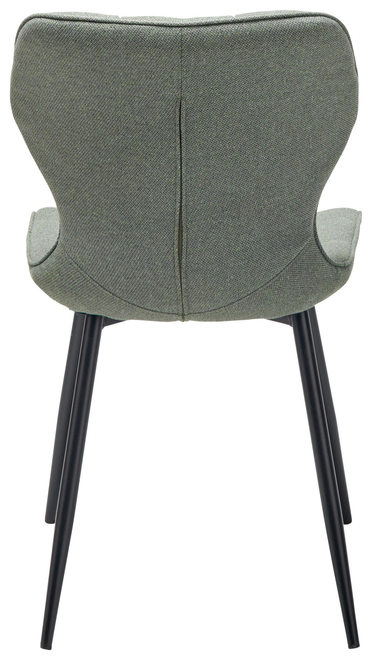 Stuhl Leana - Schwarz/Grün, LIFESTYLE, Holz/Textil (47/82/59cm) - Livetastic