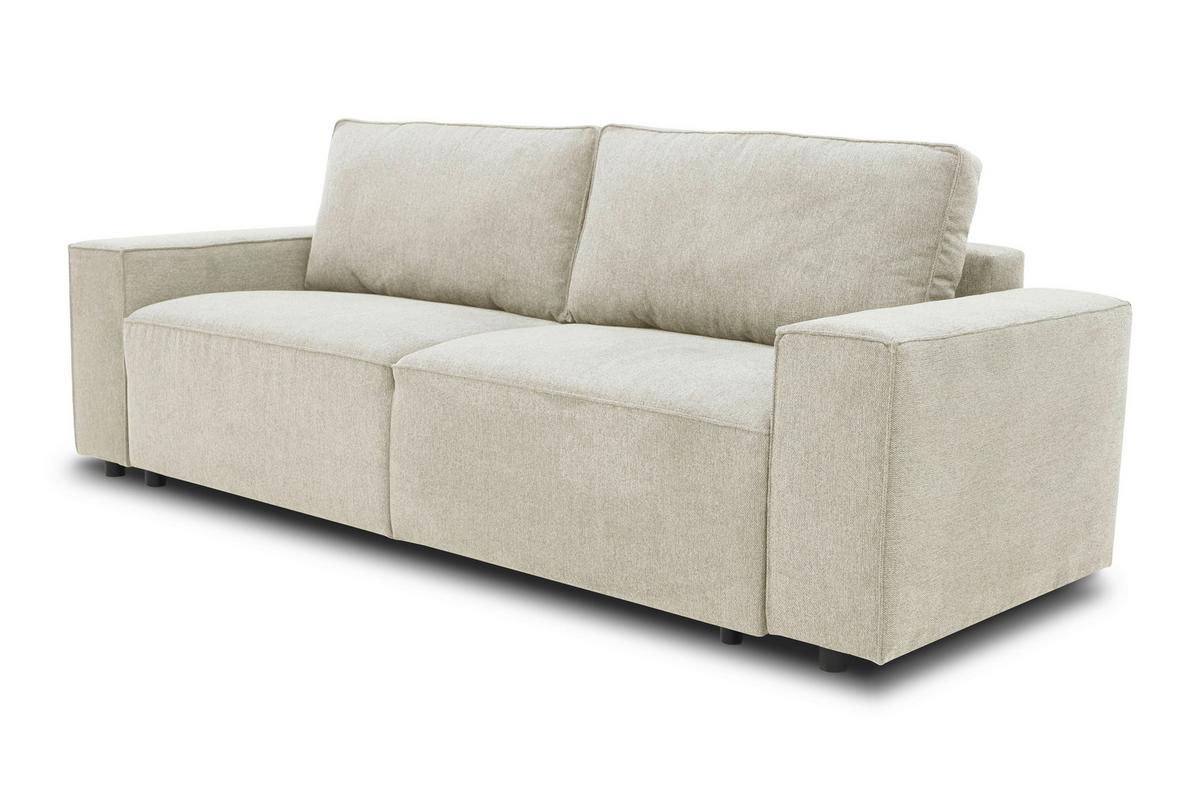 Schlafsofa Josh - Beige/Schwarz, Basics, Textil (239/85/86cm) - MID.YOU