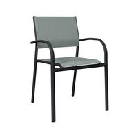 Gartensessel Paris - Anthrazit/Weiß, MODERN, Textil/Metall (57/85/57cm) - Beldano