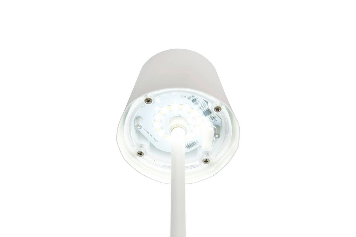 AKKU-TISCHLEUCHTE Touchdimmer, 2700-6500K - Weiß, Design, Metall (8,5/21cm)