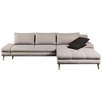 Ecksofa mit Schlaffunktion Floby Stauraum Beige - Anthrazit/Beige, Trend, Textil (313/215cm) - MID.YOU