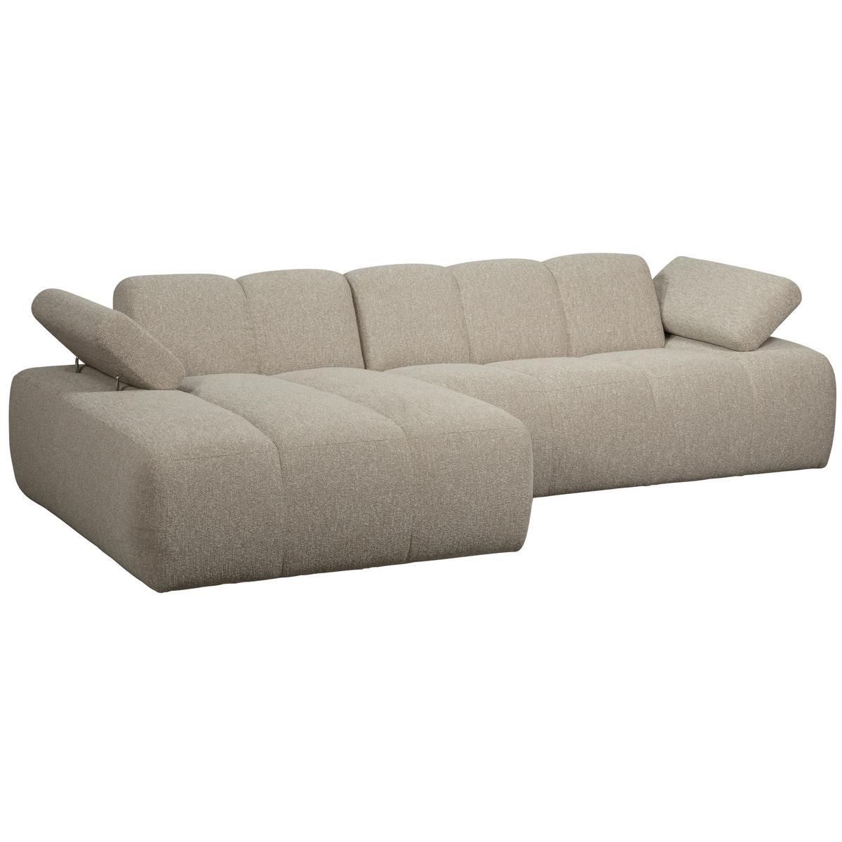 Ecksofa Mojo Beige S: 160x284 Cm - Beige/Schwarz, Design, Textil (160/284cm) - Livetastic