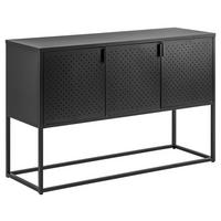 Sideboard Metall Mit 3 Türen 120 Cm Newton Trend Schwarz - Schwarz, Trend, Metall (120/80/40cm) - MID.YOU