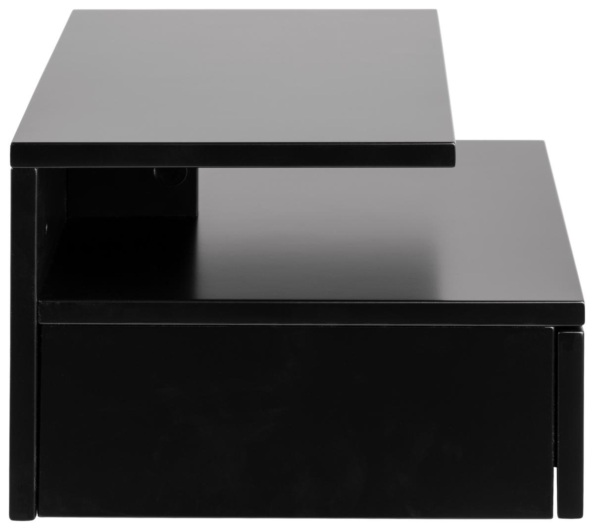 Noční stolek ASHLAN černa - černá, Konvenční, kompozitní dřevo (35/22,5/32cm) - Livetastic