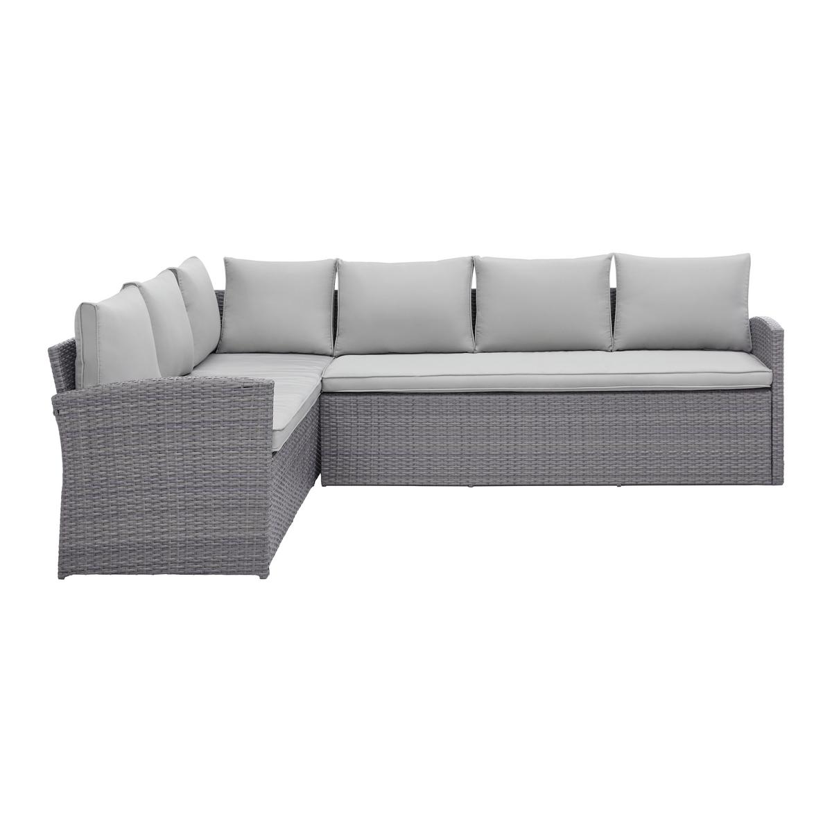 TERASOVÁ SEDACÍ SOUPRAVA Marrakesch 1, 181/240cm - šedá/černá, Moderní, kov/textil (181/70/240cm) - Modern Living