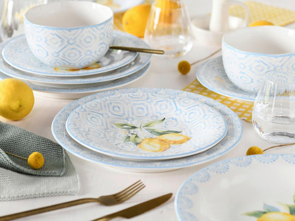Tafelservice Lemoncello 12--Teilig., Multicolor - Multicolor, Basics, Keramik - Creatable
