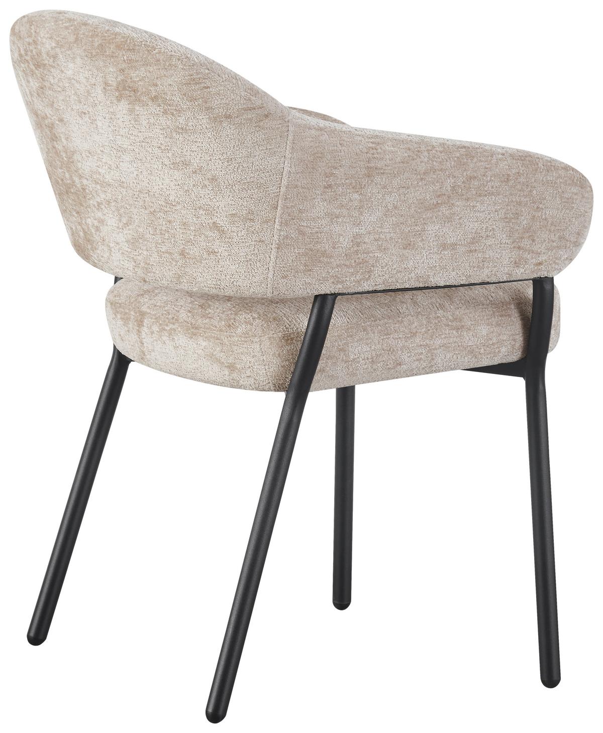 Armlehnstuhl Nova Mikrofaser Beige, B: 60 cm - Beige/Schwarz, KONVENTIONELL, Holz/Textil (60/80/62cm) - MID.YOU