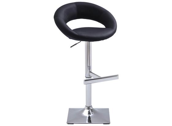 Barhocker Crush Schwarz - Chromfarben/Schwarz, MODERN, Kunststoff/Metall (56/80-102/49cm) Barhocker Crush Schwarz - Chromfarben/Schwarz, MODERN, Kunststoff/Metall (56/80-102/49cm)
