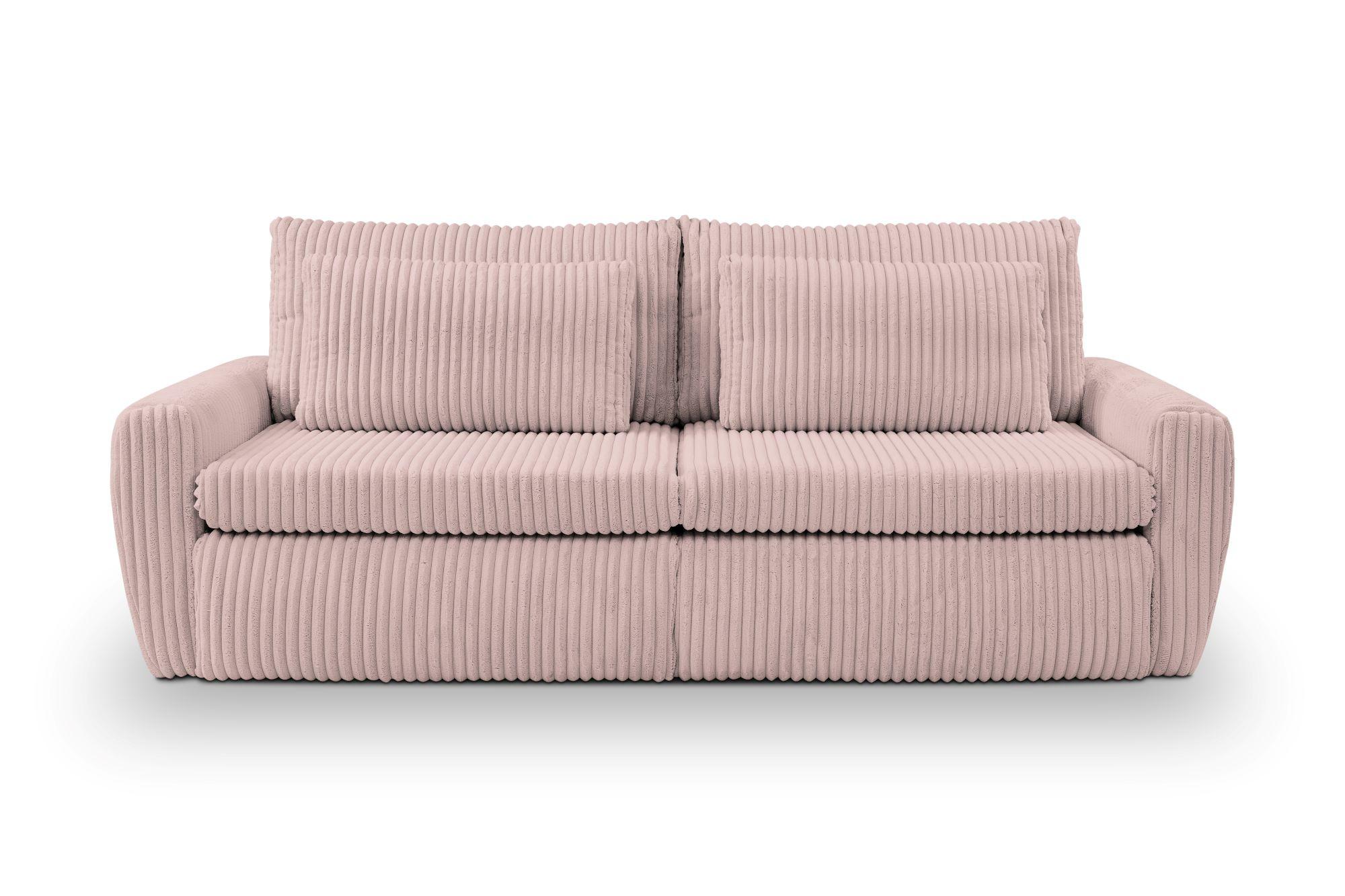 Canapea Extensibila Mevi Rosa B: 240 Cm - Rosa, MODERN (240/72-90/120cm) - Premium Living