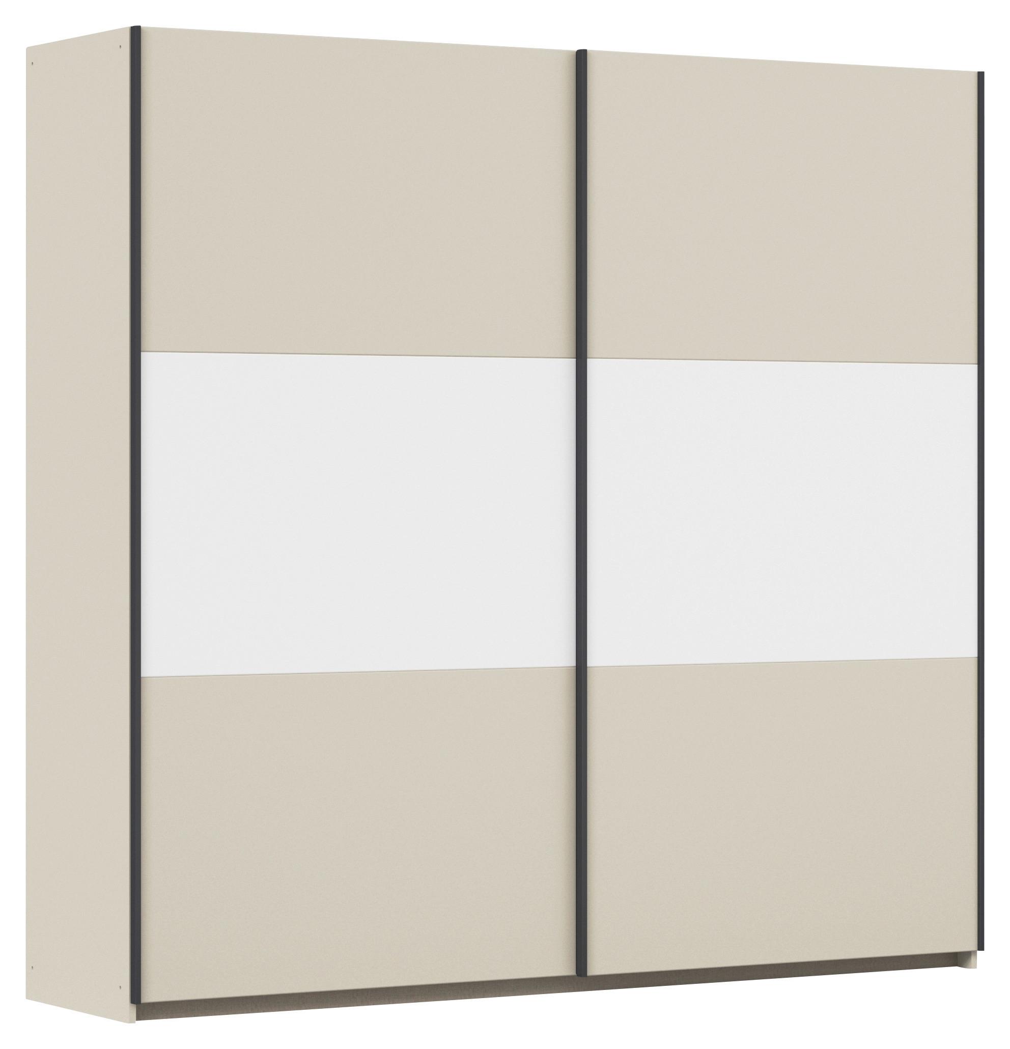 Schwebetürenschrank Neo Weiß Champagner B: 218 - Champagner/Alufarben, MODERN, Holzwerkstoff (218/210/59cm) - Rauch Möbel